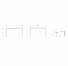 Waschtischunterschrank mit 1 Schublade Devo Lotos BxHxT 60 x 31 cm x 53 cm Frontfarbe perfect touch stahlgrau
