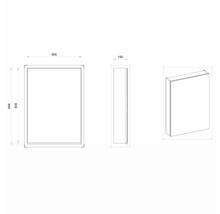 Spiegelschrank Devo Viva 2.0 links BxHxT 60x85x15 cm natural hickory