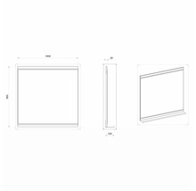 Spiegel mit Ablage Devo Viva 2.0 BxHxS 100x85x12 cm oak halifax white/black