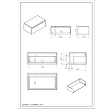 Jungborn Unterschrank DECEM BxHxT 800 x 319 mm x 458 mm Frontfarbe forrest grün matt