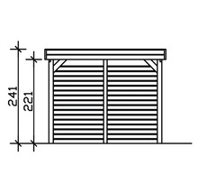 Einzelcarport SKAN HOLZ Friesland Set 2 inkl. Aluminium-Dachplatten, Geräteraum, H-Pfostenanker 314 x 708 cm grau-thumb-6