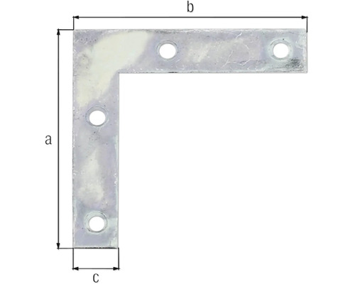 Winkelverbinder mit Bohrlöchern zur Befestigung