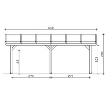 Terrassenüberdachung SKAN HOLZ Andria 648x400 cm natur-thumb-4