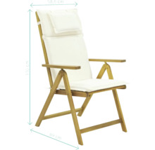Gartenmöbelset GARDEN PLACE Alina 4-Sitzer 5 tlg. braun mit ausziehbarem Holztisch aus robuster Akazie, klappbar, inkl. Auflagen