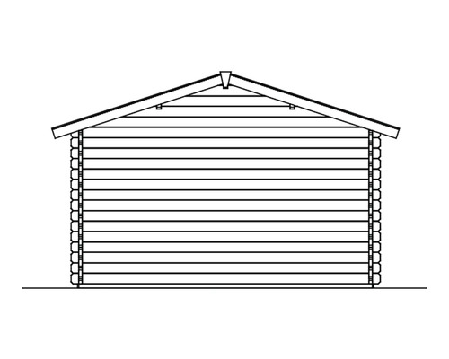 Abbildung eines Gartenhauses mit Satteldach