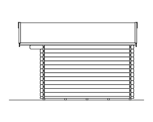 Darstellung eines Gartenhauses im Querschnitt