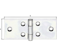 Tischband mit vernietetem Stift 25x61 mm sendzimirverzinkt 1 Stück