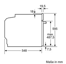 Bosch Backofen HBG7764B1 Nutzvolumen 71 l Maße BxHxT 59,4 cm x 59,5 cm x 54,8 cm