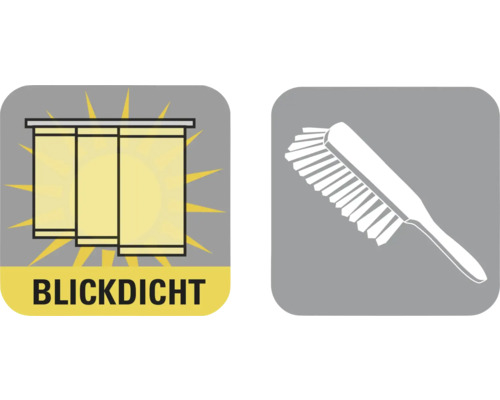 Blickdicht Symbol und eine Bürste