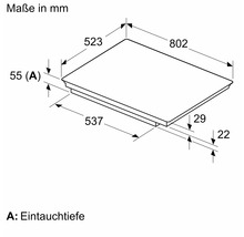 Induktionskochfeld mit Rahmen Bosch 80,2 x 52,3 cm 5 Kochzonen PIV845HB1E