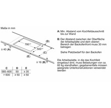 Induktionskochfeld mit Rahmen Bosch 80,2 x 52,3 cm 5 Kochzonen PIV845HB1E