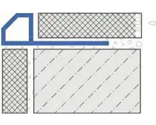 Schema eines Fensterrahmens mit Dichtungsprofil