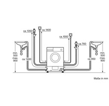Waschtrockner WKD28543 Bosch Fassungsvermögen Waschen 7 kg / Fassungsvermögen Trocknen 4 kg 1400 U/min BxHxT 59,5x82x58,4 cm