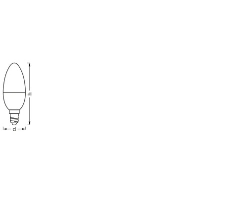 Skizze einer Kerzenlampe mit Höhen- und Durchmesserangabe.