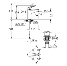 Grohe Quickfix Waschtischarmatur SWIFT chrom 24326001