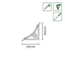 Profil Eckelement mit den Maßen 29,6 mm