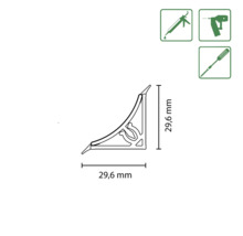 PICCANTE Wandabschlussleiste WAP30 Sirius Black A300 635x30x30mm