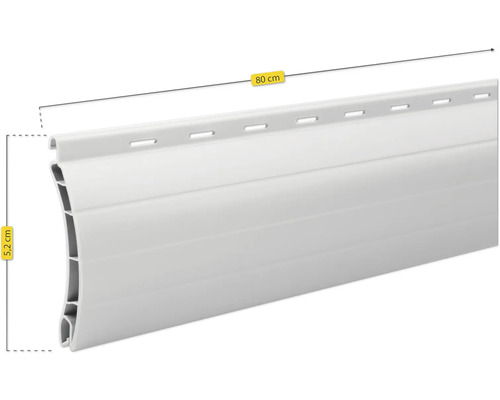 Rollladenprofil aus Kunststoff, 80 x 5,2 cm