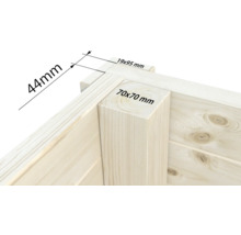 Gartenhaus Palmako Andrea 11,2+7,9 m² Schiebetür Sicherheitsglas inkl. Fußboden 715 x 402 cm grau