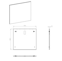 Jungborn Badspiegel 90x80x1,9 cm