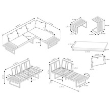 Lounge Set bellavista - Home & Garden Cella Ecksofa+Tisch Alu/Holz