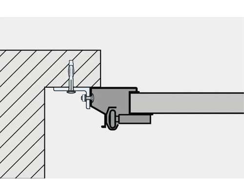 Schematische Darstellung der Deckenmontage eines Profils