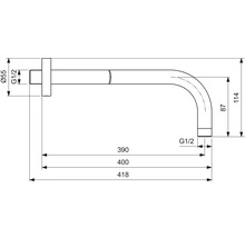 Wandarm Ideal Standard Idealrain Atelier 1/2 Zoll magnetic grey B9445A5-thumb-6