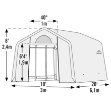 Foliengewächshaus ShelterLogic 300x610 cm weiß
