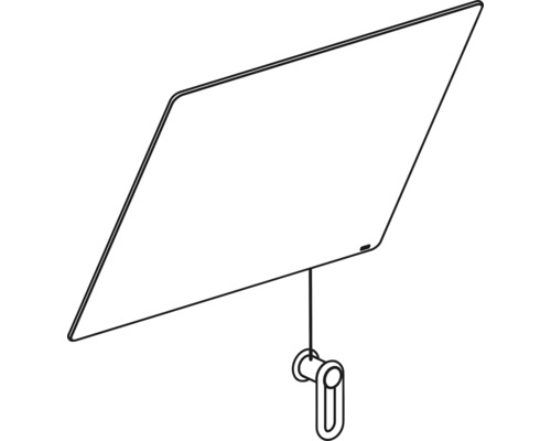 Illustration einer Autoscheibe mit Fensterhebermechanismus
