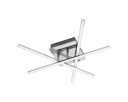LED Deckenleuchte 18W 1890 lm 3000 K 16x50 cm Lasana chrom/weiß Deckenleuchte mit LED Leuchtmittel in Kreuzform
