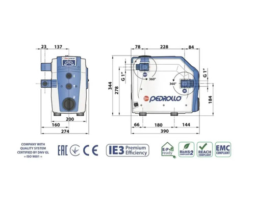 Abmessungen Hauswasserwerk