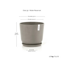 Blumentopf Ecopots Oslo Kunststoff Ø 32,9 cm 35 x 35 x 30,5 cm braun