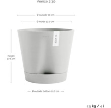 Blumentopf Ecopots Venice Kunststoff Ø 27,7 cm 30 x 30 x 27,5 cm grauweiß