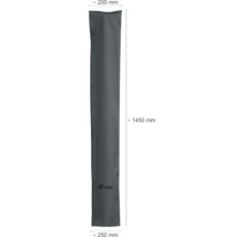Schutzhülle für Heizstrahler mit den Maßen 1450 mm Länge, 200 mm Breite oben und 250 mm Breite unten