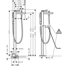 hansgrohe Badewannen Standarmatur FINORIS weiß matt 76445700