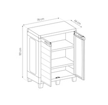Gartenschrank, Geräteschrank Woody klein 78 x 46 x 101 cm anthrazit