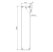REIKA Montageplatte Ovaro für Magnetaccessoires 250 x 50 mm schwarz matt