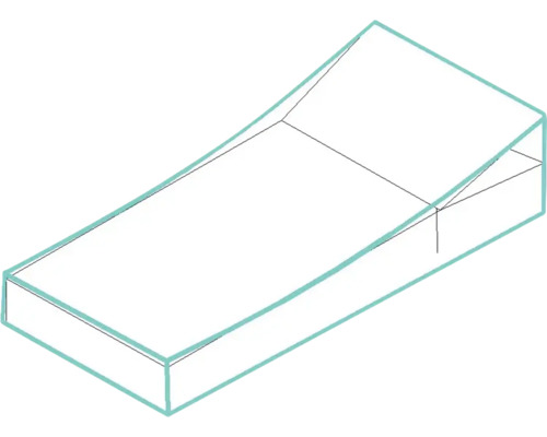 Schema einer Gartentreppe mit Blockstufen
