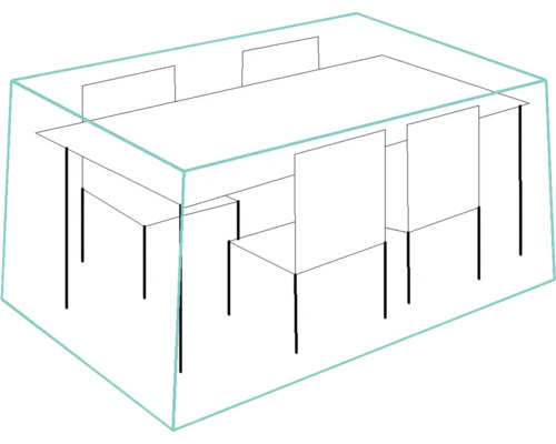Schutzhülle für Gartentisch und Stühle