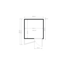 Gartenhaus Bertilo Concept Office inkl. Fußboden 237 x 310 cm anthrazit