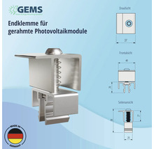 Endklemme für gerahmte PV-Module mit Rahmenhöhe 27-37 mm Aluminium natur-thumb-6