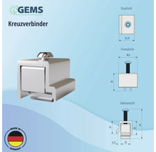 Kreuzverbinder für Montageschienen von PV-Modulen Aluminium-thumb-2