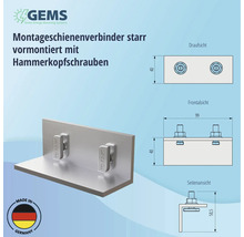 Schienenverbinder für Montageschienen von PV-Modulen starr-thumb-2