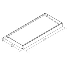 PALRAM-Canopia Rechteckvordach Sophia klar 2150x950x170 mm Alu Pulverbeschichte grau RAL 7016