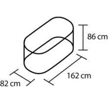 Hochbeet klassisch Vitavia Vita 858 162x82x86 cm granit