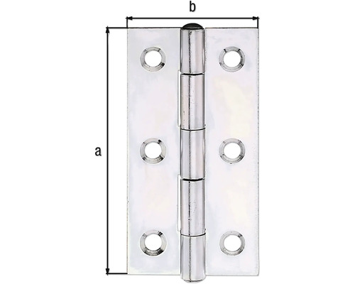 Abbildung eines Türbandes mit den Maßen a und b.