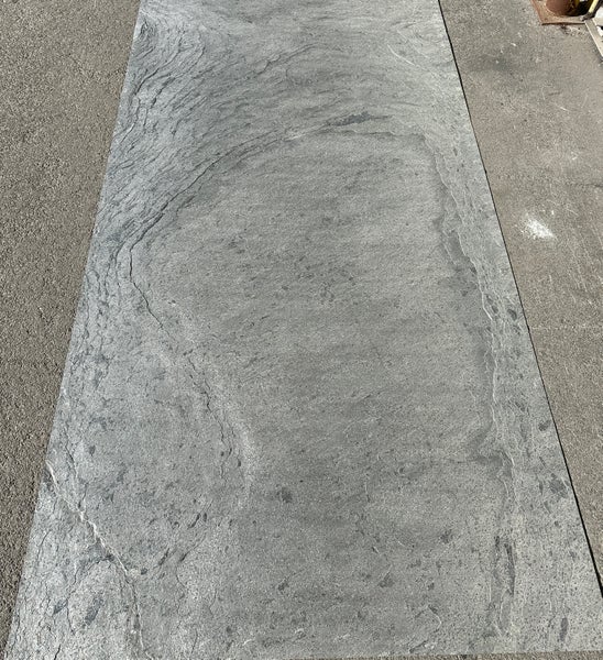 Steinfurnier Wandverkleidung aus Naturstein Schieferfurnier silber grau 244 x 122 cm ModernStone