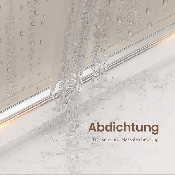 EMKE Duschkabine 80 x 80 cm Nischentür Pendeltür Nano Beschichtung Duschwand Schwingtür Duschtür Seitenwand Eckeinstieg, 185cm