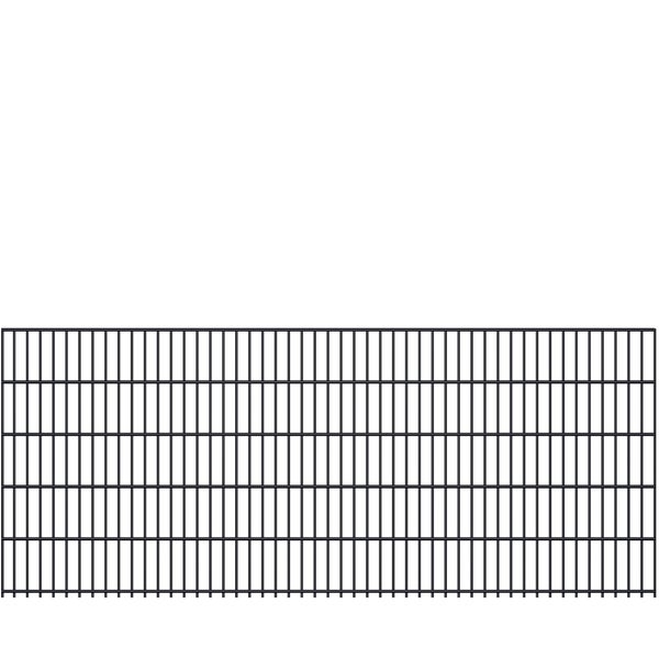 Doppelstabzaunmatte Draht: 8/6/8 mm Breite: 2,5 m Höhe: 1030 mm Anthrazit