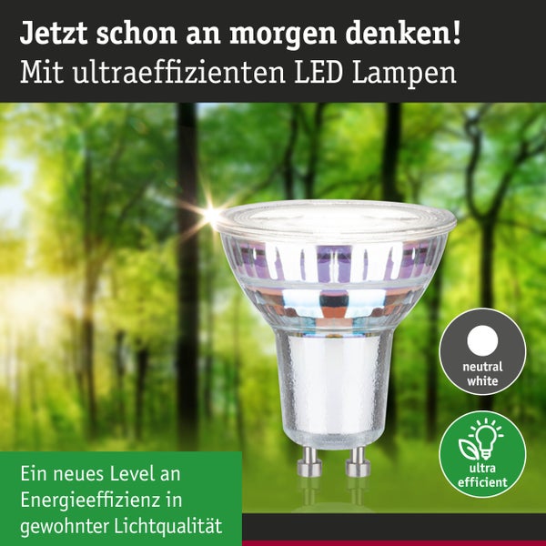Eco-Line Standard 230V LED Reflektor GU10 1er-Set 450lm 2,5W 4000K Silber